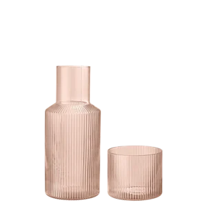 RIPPLE CARAFE SET - Blush