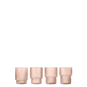 RIPPLE GLASSES - Set of 4 - Blush